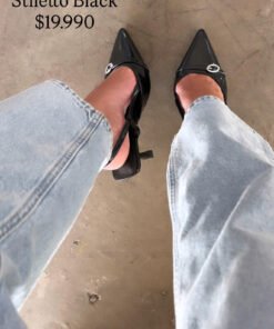 Alternative view of Stiletto destalonado con hebilla